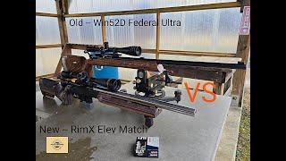 Old Win52D Federal UM1 vs New RimX Eley Match 100 Yards