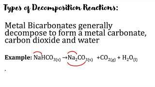 Decomposition Reactions