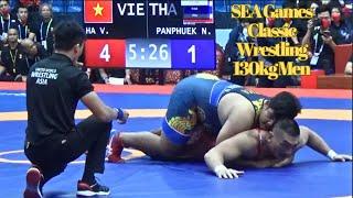 Hiếu khổng lồ đối đầu người Thái | SEA Games Classic Wrestling 130kg Men