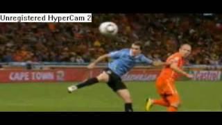 World Cup 2010 Netherlands vs Uruguay 3-1 Robben 73min Goal !!!!!!!!