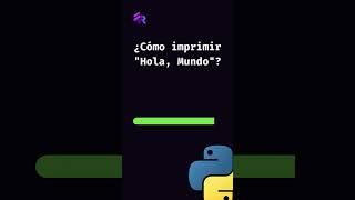 ¿Cómo imprimir "Hola, Mundo"?   #programacion #python #pythonprogramming