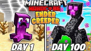 I Survived 100 DAYS as an ENDER CREEPER in Minecraft Hardcore World... (Hindi) || NoobZilla