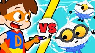 Onions Always Make You Cry!  Drew Pendous vs mini - VILLAINS | Cool School Cartoons for Kids