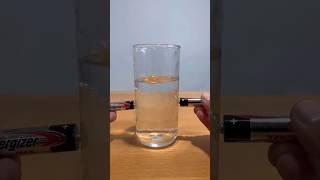 Dos pilas y un vaso de agua ¿funciona? A probarlo en casa!