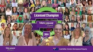 Excerpt from Australian Menopause Senate Enquiry with Menopause Experts Group Champions