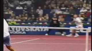 Great defensive skills from Thomas Muster and better celebration