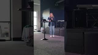 Liza Perets preaches on the Hunger of God.  Kingdom Movement, Vancouver,WA