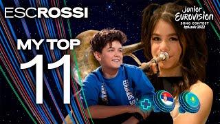 Junior Eurovision 2022: MY TOP 11