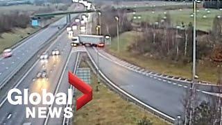 UK truck makes dangerous U-turn on highway, driver gets 6 months in jail