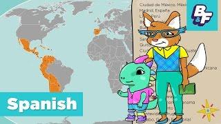 Learn Capitals of Spanish Speaking Countries with BASHO & FRIENDS - Paises hispanohablantes