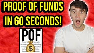 How to Get a Proof of Funds Letter in 60 Seconds | Wholesaling Real Estate