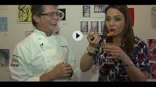 Rick Bayless and WGN's Ana Belaval at The Chicago Academy for the Arts