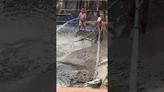 Dredging sand from big ship by powerful water pump 21