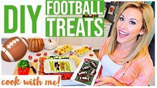 DIY EASY FOOTBALL TREATS! NFL COOK WITH ME! | Brianna K