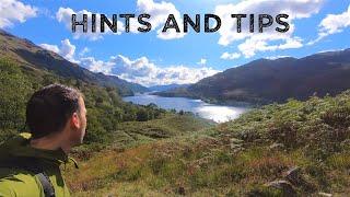 Hiking and wild camping the West Highland Way, hints and tips to help you on your long distance hike