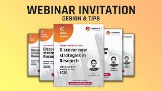 Online webinar invitation poster design in PowerPoint / Advance PowerPoint tutorial