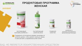 ЖЕНСКАЯ ПРОГРАММА / Продуктовая Программа Herbalife Nutrition (Луиджи Граттон)