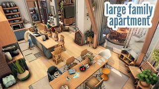 large family apartment - 6 Sims \\ The Sims 4 CC speed build