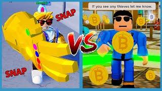 Infinity Gauntlet VS Bitcoin Bank | Roblox Robbery Simulator 2