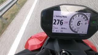 Ducati Streetfighter V2 Acceleration - Top speed