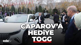 Erdoğan, Kırgızistan Cumhurbaşkanı Caparov'a Togg hediye etti!