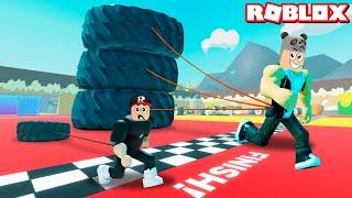 Güçlen ve Ağır Eşyalar Çek!! - Panda ile Roblox Strongman Simulator