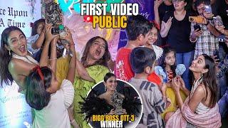 Sana Makbul FIRST Video in Public After Winning Bigg Boss OTT S3 |  No EGO No Attitude