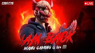 I Am Back Free Fire Telugu Live - Manu Gaming Is Live - Free Fire Live - #manugaming #teammanugaming