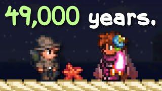 Spending 49,000 years fishing in Terraria for two angler hats is perfectly reasonable