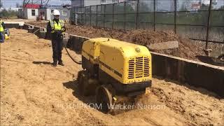 Демонстрация виброплиты Wacker Neuson DPU 6555 и виброкатка Wacker RT SC2