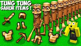How to MINE TUNG TUNG TUNG SAHUR AND GET RAREST ARMOR in Minecraft ? BRAINROT ITEMS !
