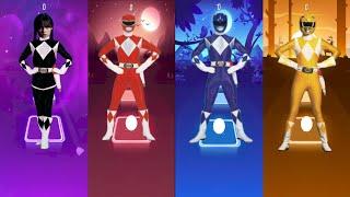 If Wednesday (Black) vs Red vs Blue vs Yellow Power Ranger Meme Coffin Dance Tiles Hop EDM Rush!!!