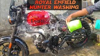 Royal Enfield Hunter 350 Bike Washing ️ | Bike lover 