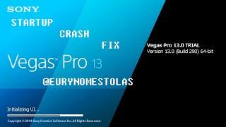 Sony Vegas Pro 13 - Start Up Crash Fix