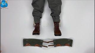 How to tie the gaiters for WWII German WH Infantry Unteroffizier Freid ?