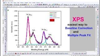 XPS Peak Fitting and Baseline Correction using Origin Pro