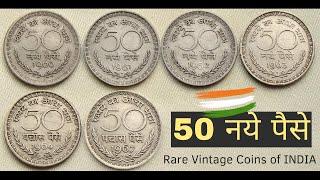 Exploring Rare 50 Naye Paise Vintage Coins from INDIA | Numismatic Treasures