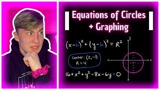 Graphing Circles and Writing Equations of Circles in Standard Form || Algebra 2