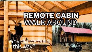 OFF GRID CABIN BUILD  | ROOF and SIDING Walk Around| Why did we do it this way?