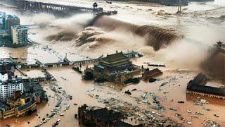 Nature brings China to its knees! The dam has burst, giant cities are flooded!