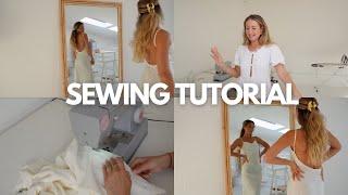 Open Back Maxi Dress Sewing Tutorial - how to turn a mini dress sewing pattern into a maxi dress