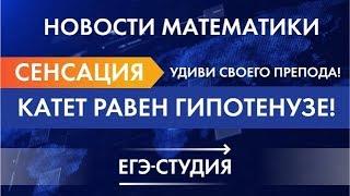 Единственная задача, в которой катет равен гипотенузе! Доказательство от эксперта ЕГЭ по математике.