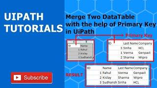 How to Merge Two Data Table in UiPath