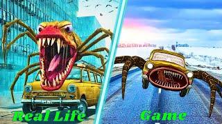 Car Eater vs Choo Choo Charles | Game and In Real Life | All Eat Monster | Guess The Monster Voice