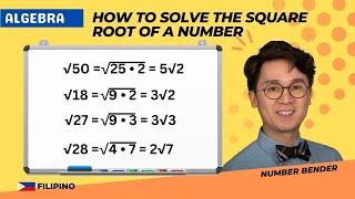 PAANO MAGSOLVE NG SQUARE ROOT NG ISANG NUMBER #algebra #tutorial #math