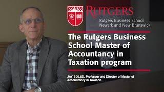 Rutgers Business School's Master of Accountancy in Taxation
