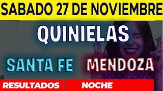 Resultados Quinielas Nocturna de Santa Fe y Mendoza, Sábado 27 de Noviembre