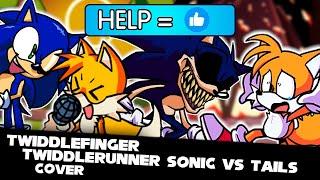 "TWIDDLE RUNNER" SONIC VS TAILS + (LYRICS) | TWIDDLEFINGER Max VS Nugget | Gameplay/Mod/Cover |