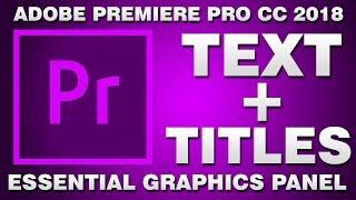 How to add TEXT in Adobe Premiere Pro CC 2018