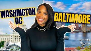 ️Baltimore Maryland vs Washington DC | WHICH IS THE BEST CITY TO LIVE IN 2024? Cost, Lifestyle,Jobs